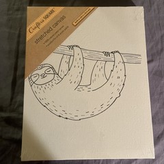 Crafters Square Stretched Canvas 8″ x 10″ Sloth