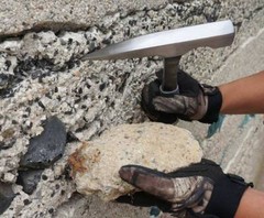 11”/20oz Rock Pick Hammer With Rubberized Handle & Plastic Tip Cover, Overall w