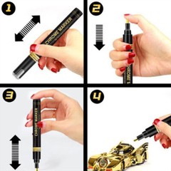 1x Metallic Liquid Chrome Mirror Marker Pen Waterproof Paint Pens Craftwork Pen