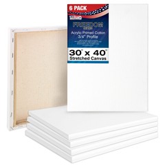 6 Pack of US Art Supply 30″ x 40″ Acrylic Primed Cotton Duck Stretched Canvas