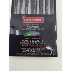 Craft Smart Multi Surface Premium All Media Brush Set 7pc Synthetic Filaments