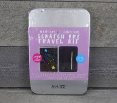 Art 101 Creative Tools SCRATCH ART Travel Kit & Tin Case – NEW SEALED!!
