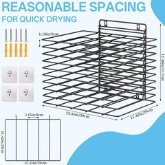 Art Drying Racks for Classroom – Wall Mounted Art Drying Rack Space Saving 10…