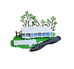SCRIB3D Advanced 3D Printing Pen with 20 Feet of Filament, Stencil Book, and