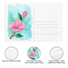 50 Pieces Watercolor Postcards, 100% Cotton 140lb/300gsm Blank Postcards 4×6 …