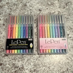 Marvy Uchida LePen Neon & Pastel Artist Pens 2x 10ct Sets 4300-10F/P