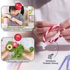Pipe Cleaners Bulk, 1000 Count, Pipe Cleaners for Crafting, Craft Supplies for C