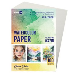 Watercolor Paper 8.5×11 Inch 102LB 230GSM Cold Press Heavyweight 100 Sheets