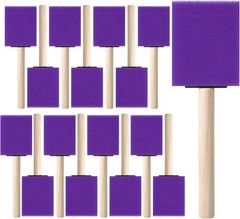Bates- Foam Paint Brushes, 2″, 16 Pack, Violet Sponge Brushes for Painting, S…