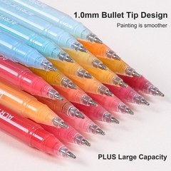 Acrylic Gel Pens 90 Colors 1.0mm Bullet Tip languo Coloring Paint Adult Colored