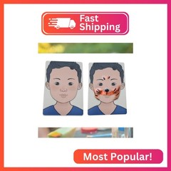 MAGNEECH Reusable Makeup Face Painting Practice Boards – A4 Size Colored Templat