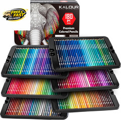 180 Colored Pencil Set for Adults Artists – Rich Pigment Soft Core -12 –