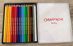 Caran d’Ache Swisscolor 18pc Water-Soluble Colored Pencils Tin – Never Used