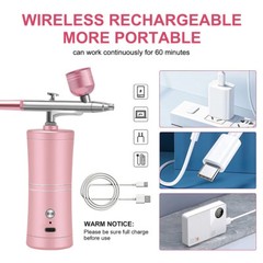 Portable Air Compressor Kit Airbrush Paint Spray Gun Nail CakeTattoo Airbrush
