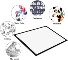a2 artist tracing light box copy table, dimmable 5000 lux light pad for art