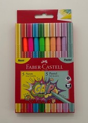 New Faber‑Castell Grip Colour Markers Neon & Pastel Shades Grip Zone Set of 10