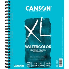 Watercolor Pad 9×12″ – Heavyweight White Paper, 30 Sheets, Side Wire Binding