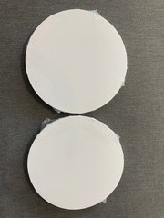 2 X 8×8 Inch Round Blank Art Board White Painting Canvas Panels