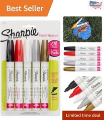 High-Quality Assorted Oil Paint Markers – Medium Point, 5 Count for Crafting