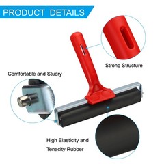 3pcs 2.4″ 6″ 8″ Rubber Roller Brayer Rolling Tool for Printing Printmaking Black