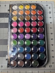 Masllutn 48-Color Watercolor Paint Set with 3 Brushes – Washable & Non-Toxic