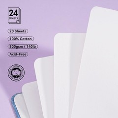48 Sheet Square Watercolor Journal Cotton Cold Press 300gsm 4.7×4.7 Inch