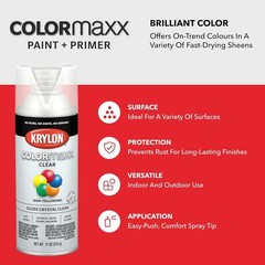 COLORmaxx Gloss Acrylic Spray Paint – Exceptional Clear Finish for All Surfaces