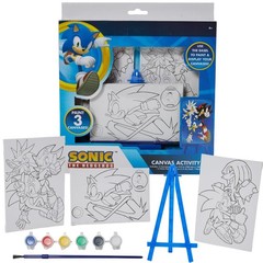 Innovative Designs Sonic The Hedgehog Canvas Paint Set for Kids with 3 Canvas…