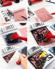 Linocut Kit for Printmaking & Stamp Making: Linocut Tools Block Printing Kit