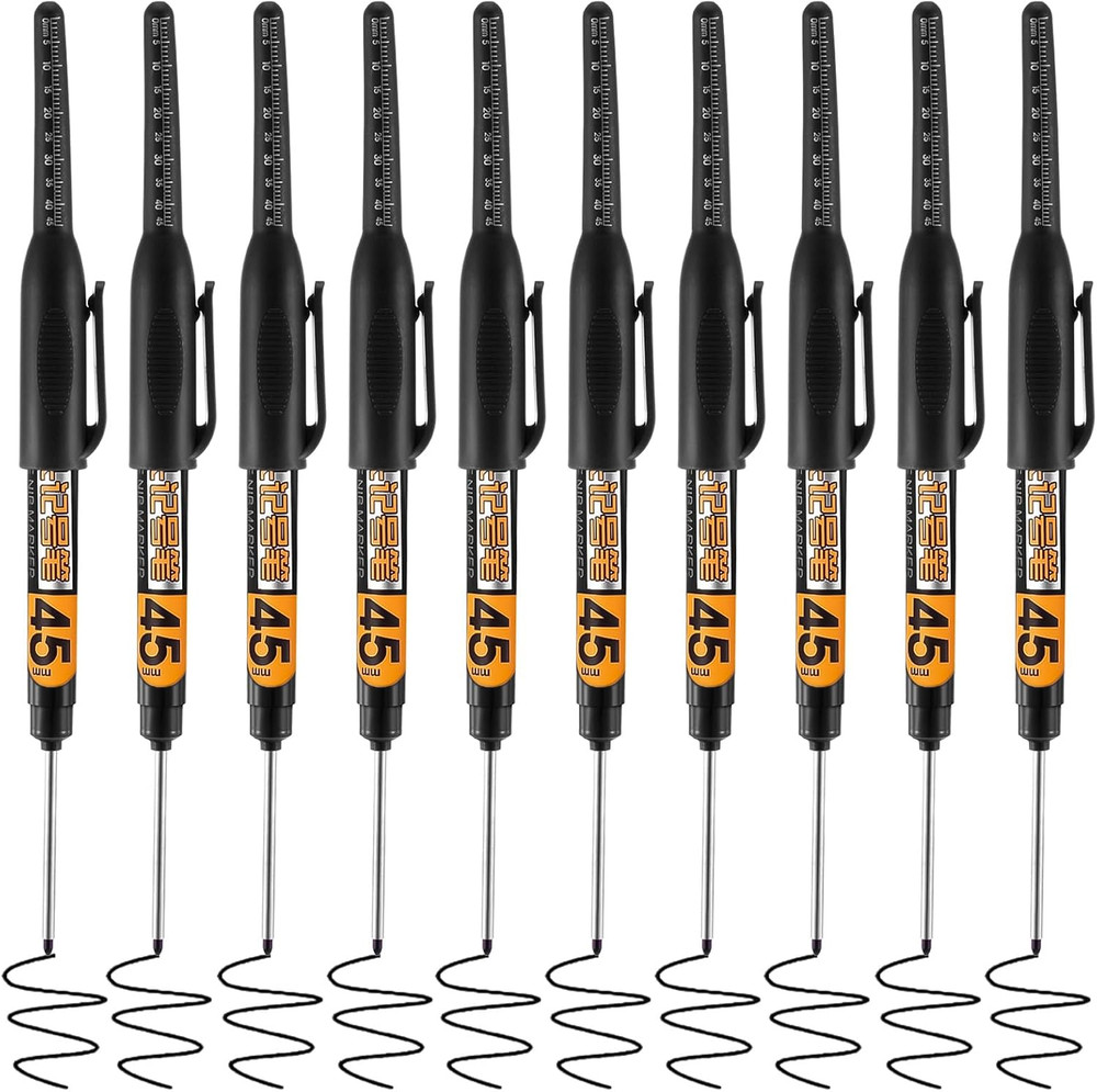 10 Pcs Deep Reach Markers Long Head Deep Hole Marker Pens 45Mm Long Nose Marker
