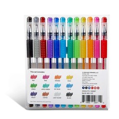Glitter Rollerball Gel 12 Count (Pack of 1), Assorted Colors