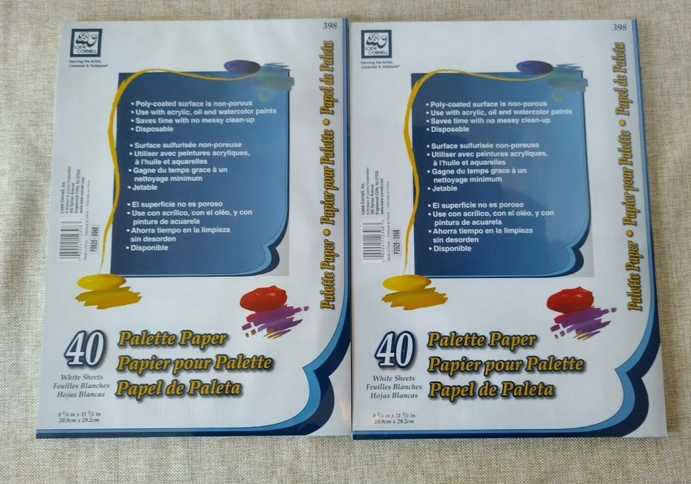 2 Loew Cornell Palette Paper #398 For Acrylic Oil and Watercolor Paints New