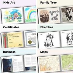 Landscape 9×12 Presentation Book, (Black, Horizontal), 24-Pocket Binder with …