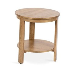 Foxford Tiered Round Side Table; 22 x 22 x 24; Brown; 22x22x24 Natural