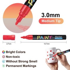 Paint Pens Paint Markers, 20 Colors Oil-Based Waterproof Marker Pen Set, Neve…