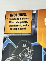 STAR WARS Classic Paint By Numbers; 5 Canvases, Acrylic Paints, 48 page book NEW
