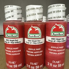 Apple Barrel Acrylic Paints Matte 2oz. – 20501 Bright Red 3 Pack