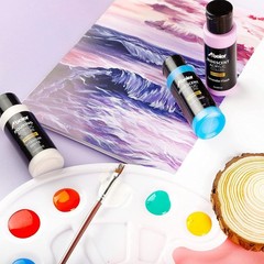 Iridescent Acrylic Paint, Set of 18 Chameleon Colors, 2 oz/60ml Bottles, Colo…