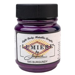 Jacquard Lumiere 2.25oz Fabric Paint Burgundy – Metallic Paint for Fabric,