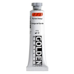 Heavy Body Acrylics by GOLDEN, Pyrrole Orange, 2 fl. oz. Office Product