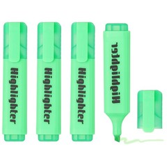 4Pcs Highlighter Pen, Broad Tip Writing Marker Pens, H5713 Green