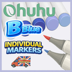 Ohuhu Honolulu B Alcohol Markers – B Blue (Individual, Brush & Fine Tip)