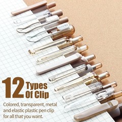 Elegant Black & Brown Gel Pens for Note-Taking – Set of 12 with Highlighter