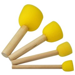 40-Pieces Assorted Size Round Sponges Brush Set, Paint Tools for Kids