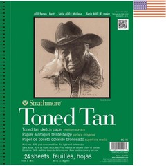 400 Series Toned Sketch Pad – 11×14, 24 Sheets, Acid-Free, Wirebound Elegance