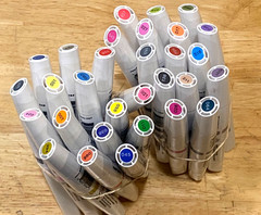 set of 30 Winsor & Newton pigment markers no dup;icates new unused no duplicates