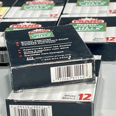 LOT Prang Dustless Non-Toxic White Yellow Chalk 12 Boxes x 12 Sticks =144 Sticks
