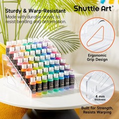 Acrylic Paint Organizer 7 Layers Clear Storage Rack Snap On Craft Supplies