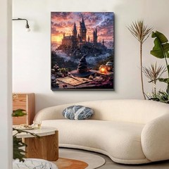 Paint by Numbers for Adults and Kids Beginner, Magic Castle Painting by YH02103