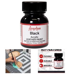 All-Purpose Black Acrylic Leather Paint – Safe & Effective for Various Surfaces